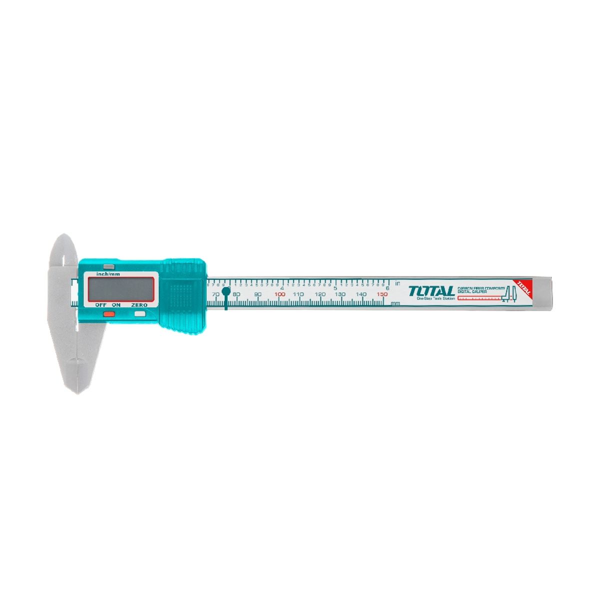 TOTAL TOOLS - Pie de Metro Vernier Calibrador Digital 6” 0-150mm TOTAL