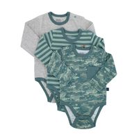 Body manga larga algodón pack 3