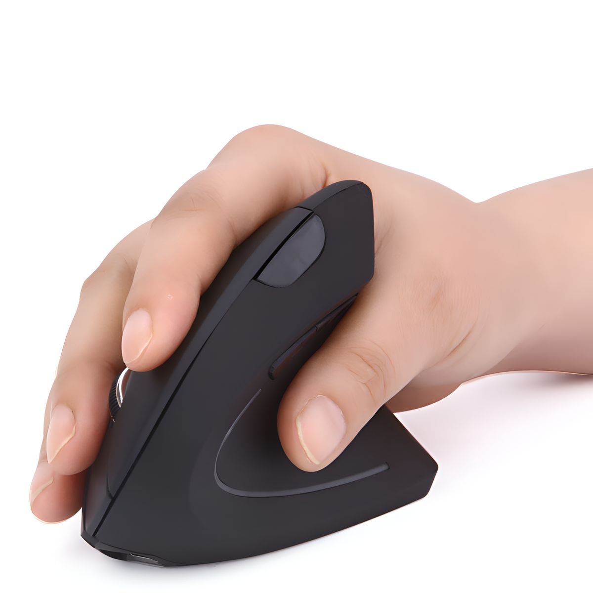 TECMASTER - Mouse Vertical Inalambrico Ergonomico Recargable 2.4 Ghz Pro