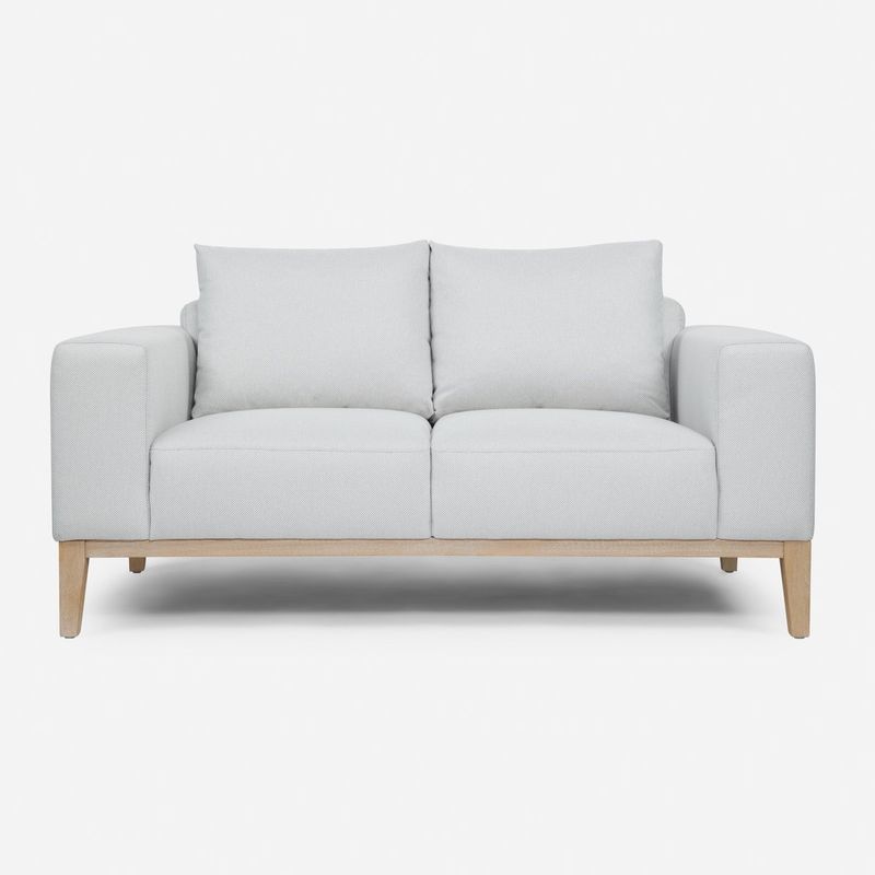 ROSEN - Sofá Rosen Bergen 2 Cuerpos Tela Gris Perla