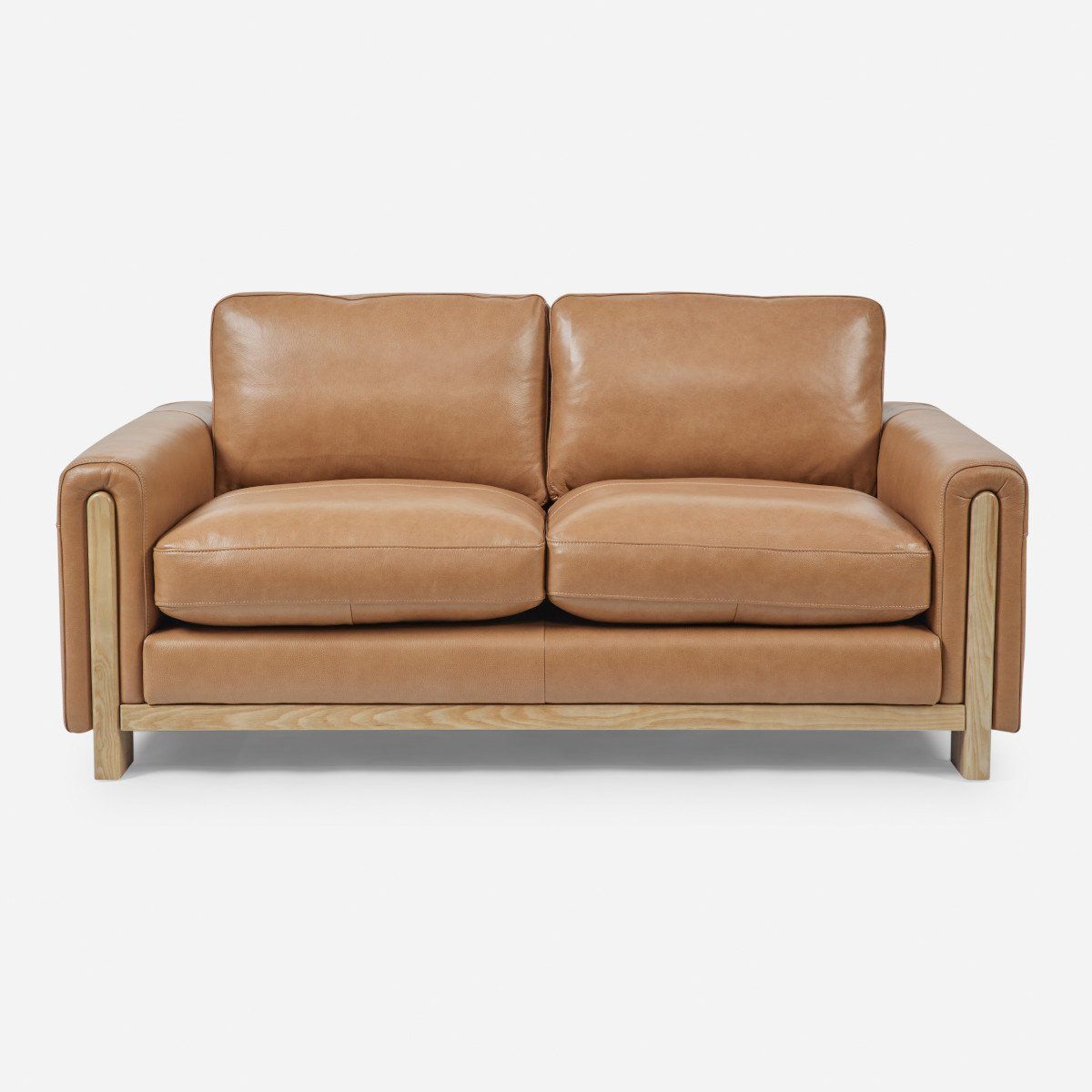 ROSEN - Sofá Rosen Berna 3 Cuerpos Cuero Miel