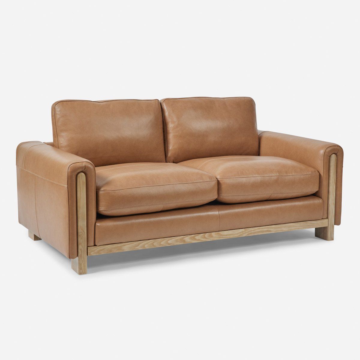 ROSEN - Sofá Rosen Berna 3 Cuerpos Cuero Miel