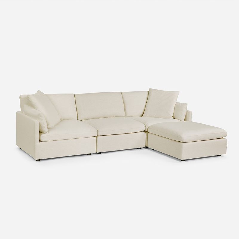 ROSEN - Sofá Seccional Rosen Georgia 4 piezas Tela Ivory