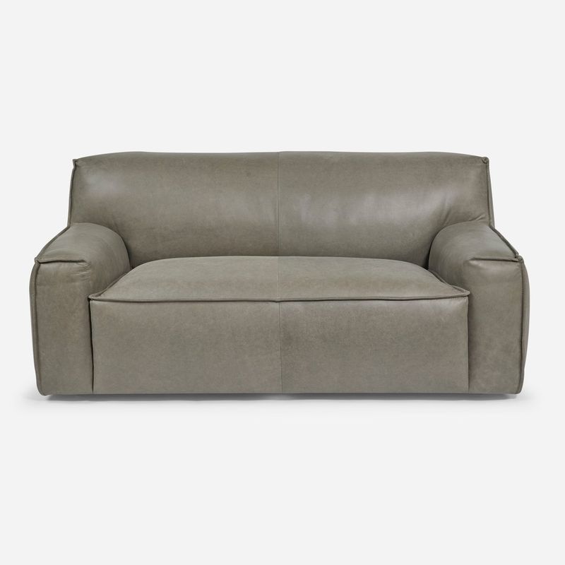 ROSEN - Sofá Rosen Hamar 3 Cuerpos Cuero Stone