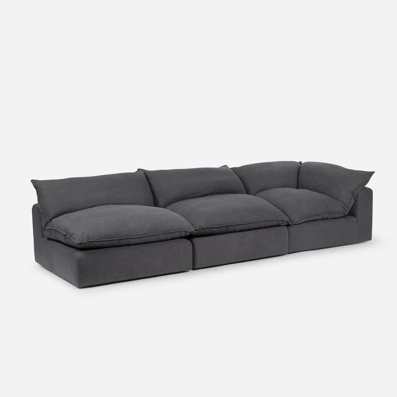 ROSEN - Modular Rosen Shanklin 1 Esquinero + 2 Butacas Tela Charcoal