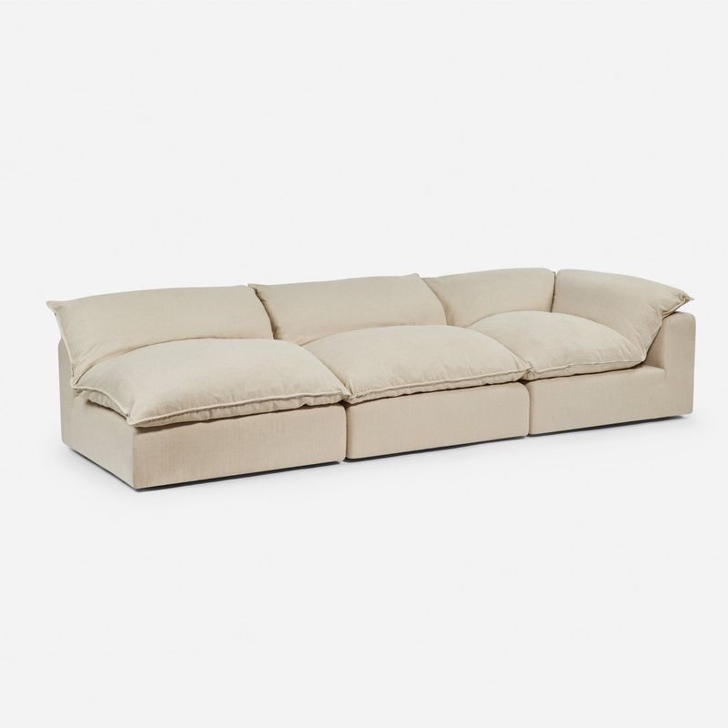 ROSEN - Modular Rosen Shanklin 1 Esquinero + 2 Butacas Tela Beige
