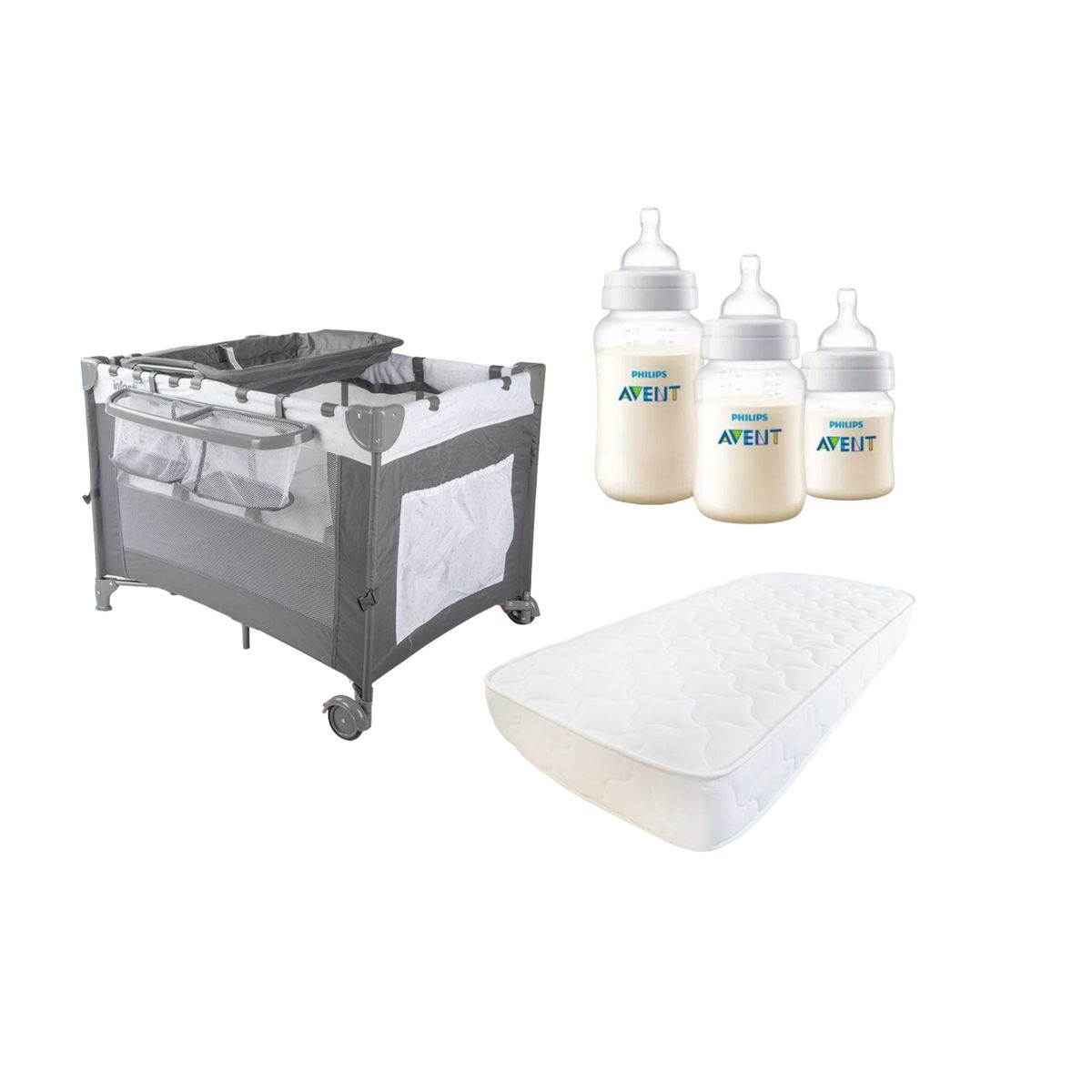 INFANTI - Set cuna colchón mamaderas - Playard Always TogetherAvent