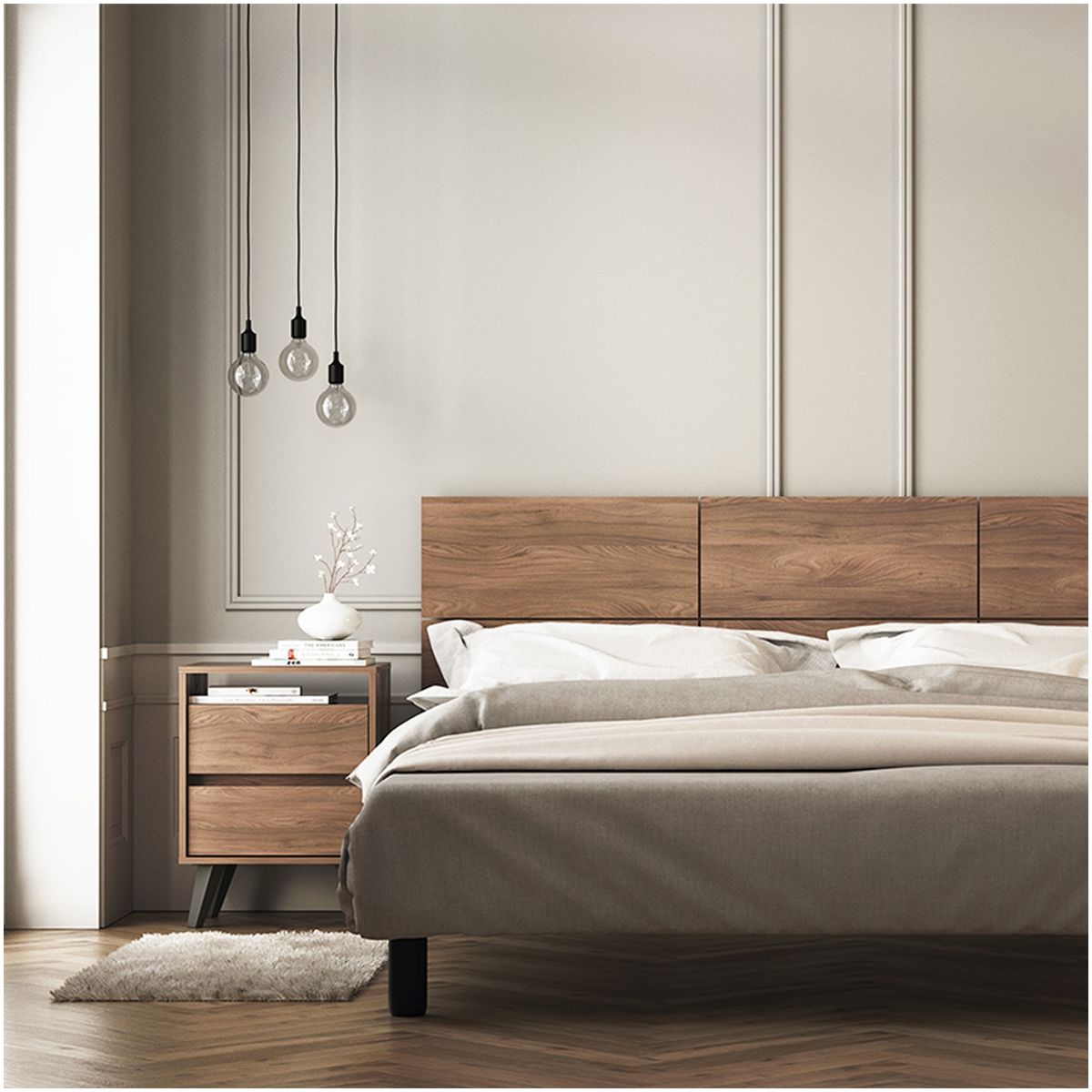 MEDULAR - Par de veladores Atacama café Medular