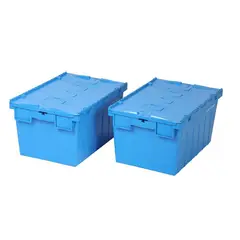 AUTORODEC - Pack de 2 cajas logísticas de 40 x 60 x 31.5 cm Azules