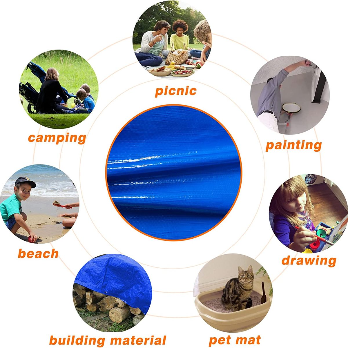 GENERICO - Lona 240X4 Carpa Toldo Multiusos Impermeable