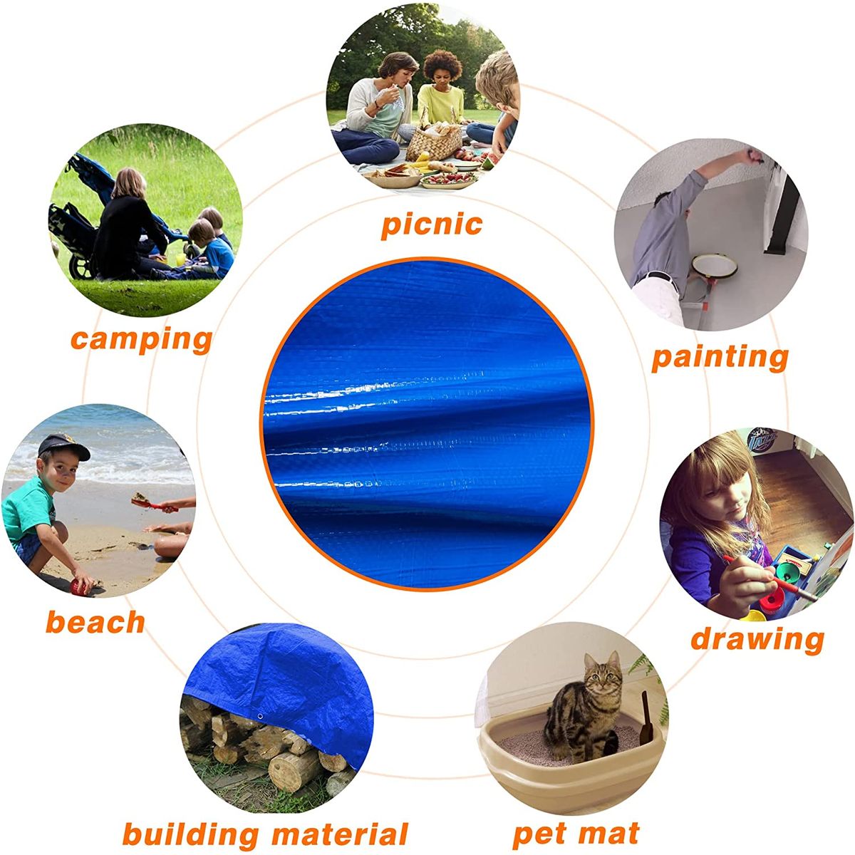 GENERICO - Lona 240X4 Carpa Toldo Multiusos Impermeable