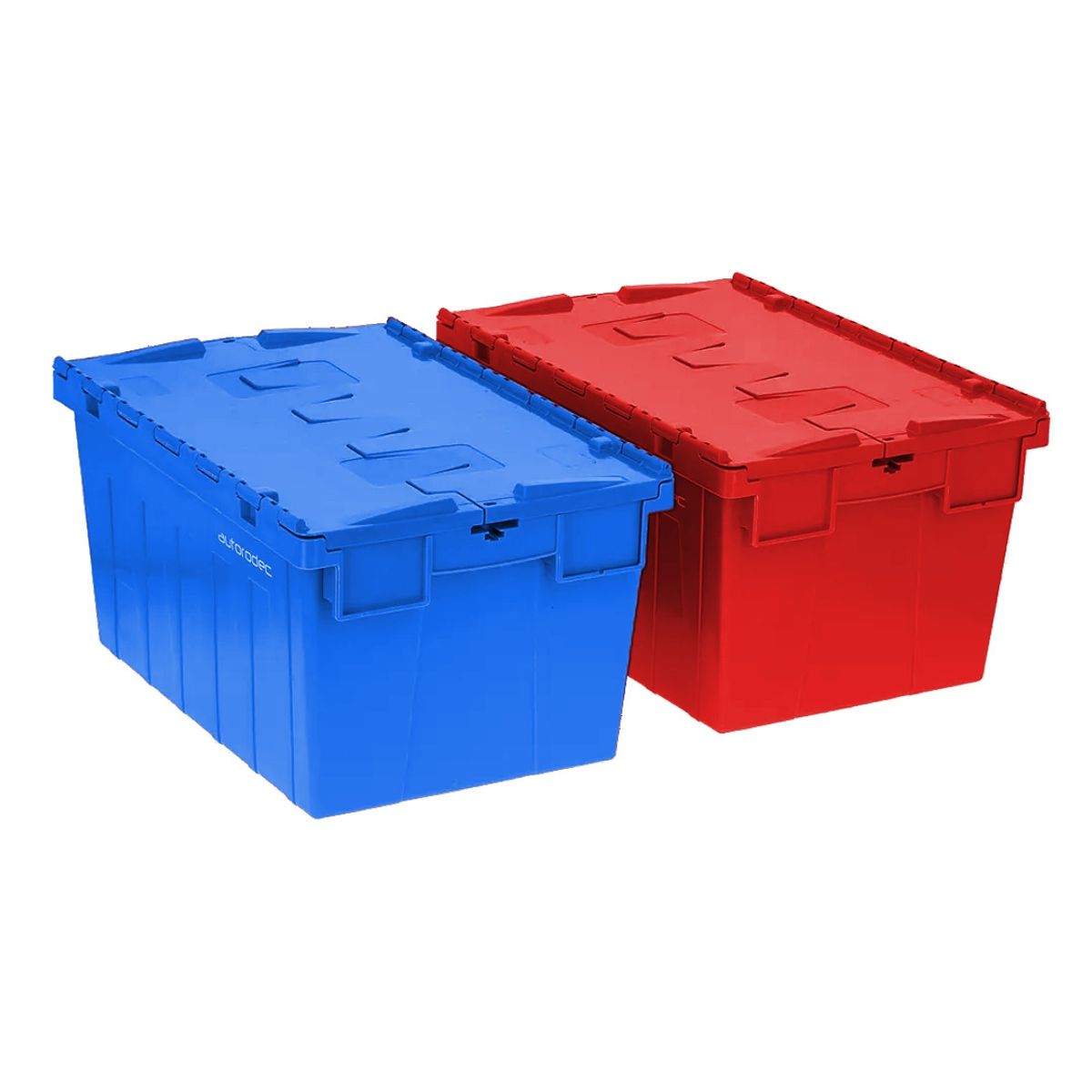 AUTORODEC - Pack de 2 cajas logísticas de 40 x 60 x 31.5 cm Azul/Roja