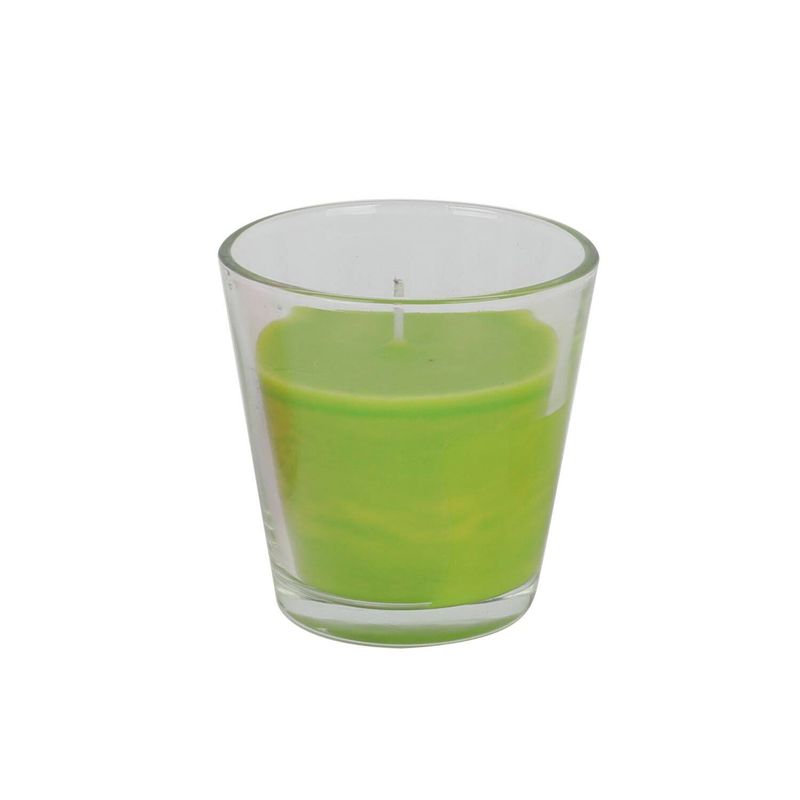 HOMEWELL - Vela de vidrio verde aroma manzana 65x65x7cm