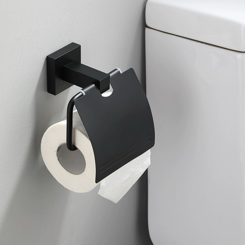 GENERICO - Porta Confort Papel Higiénico Aluminio Negro