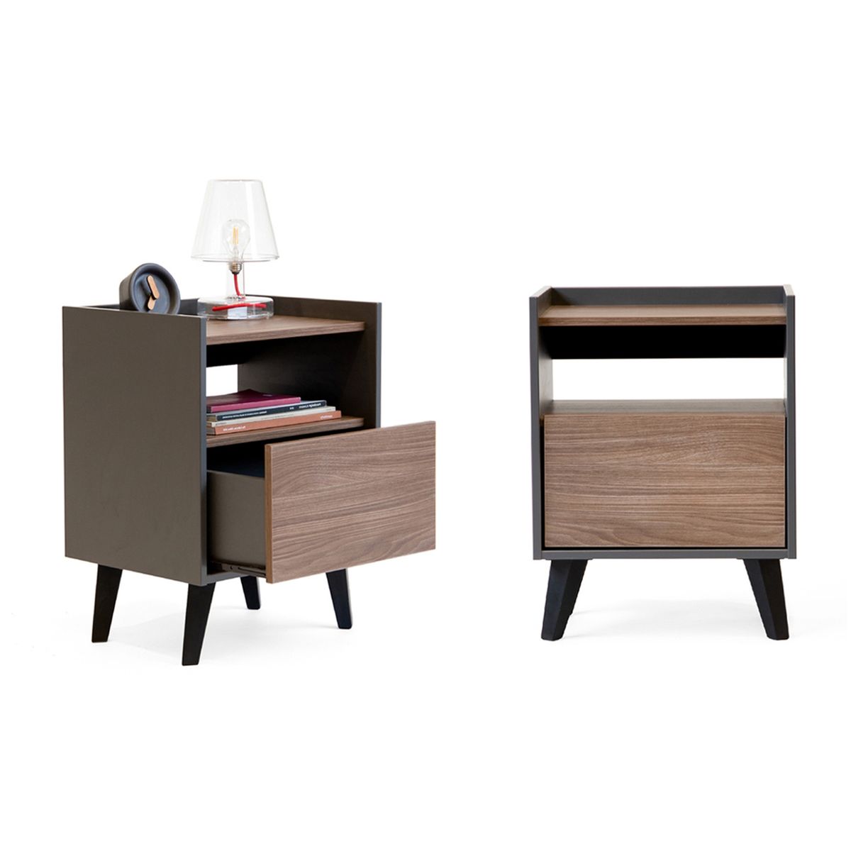 MEDULAR - Par de veladores Pop gris Medular