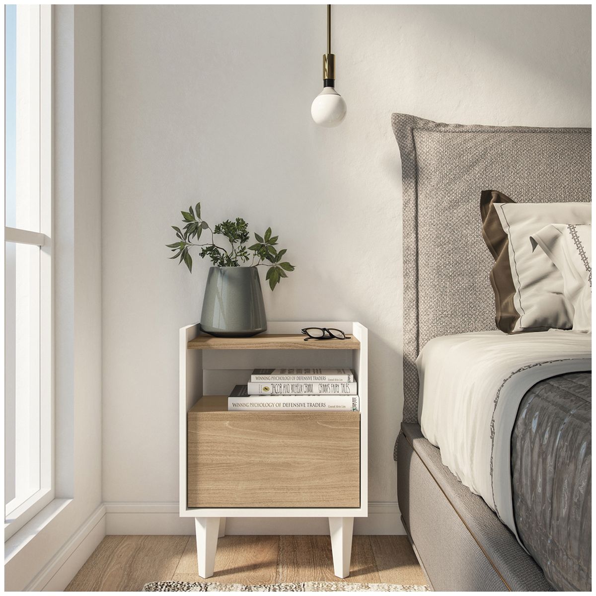 MEDULAR - Par de veladores Pop blanco Medular