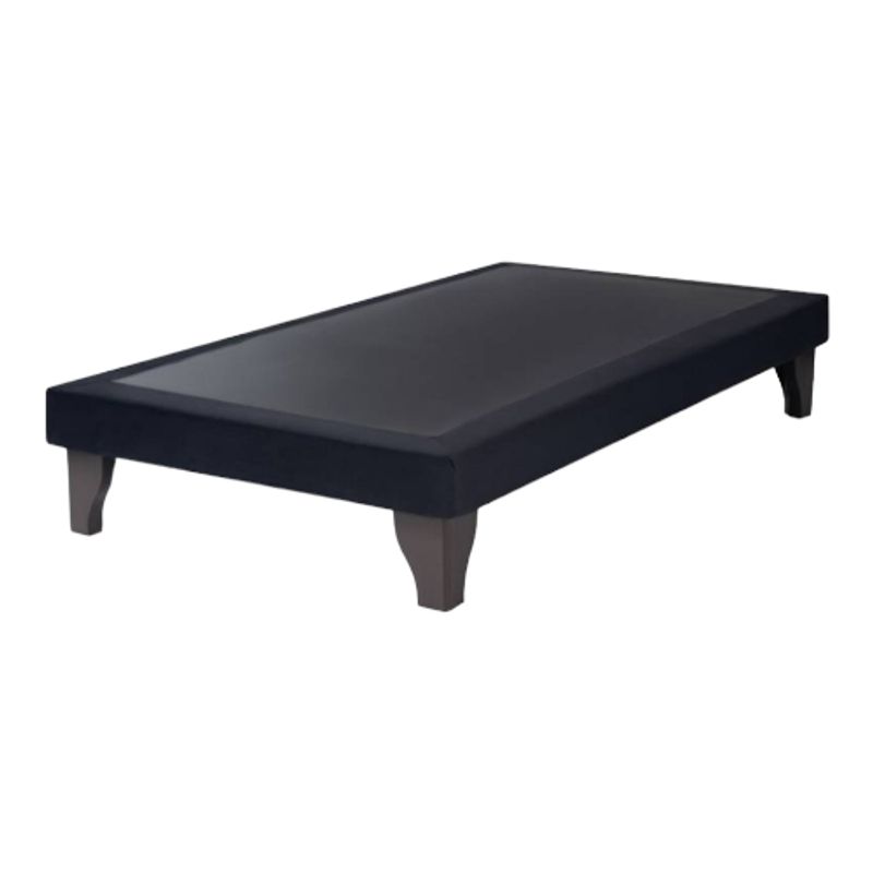 GENERICO - Base Europea para cama 1.5 plazas 105x190cm FELPA NEGRA