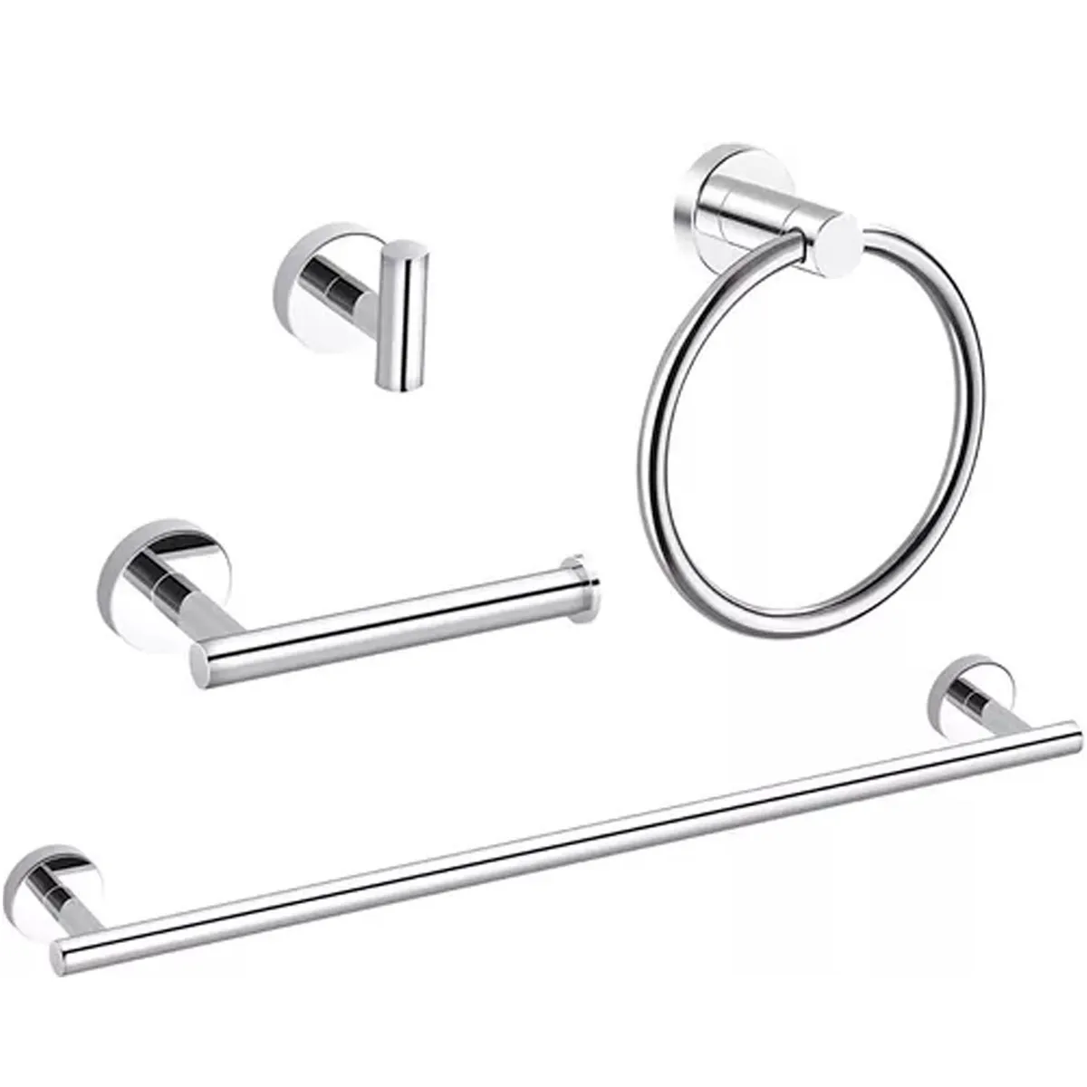 OFERTABKN - Set De 4 Accesorios De Baño Acero Inoxidable