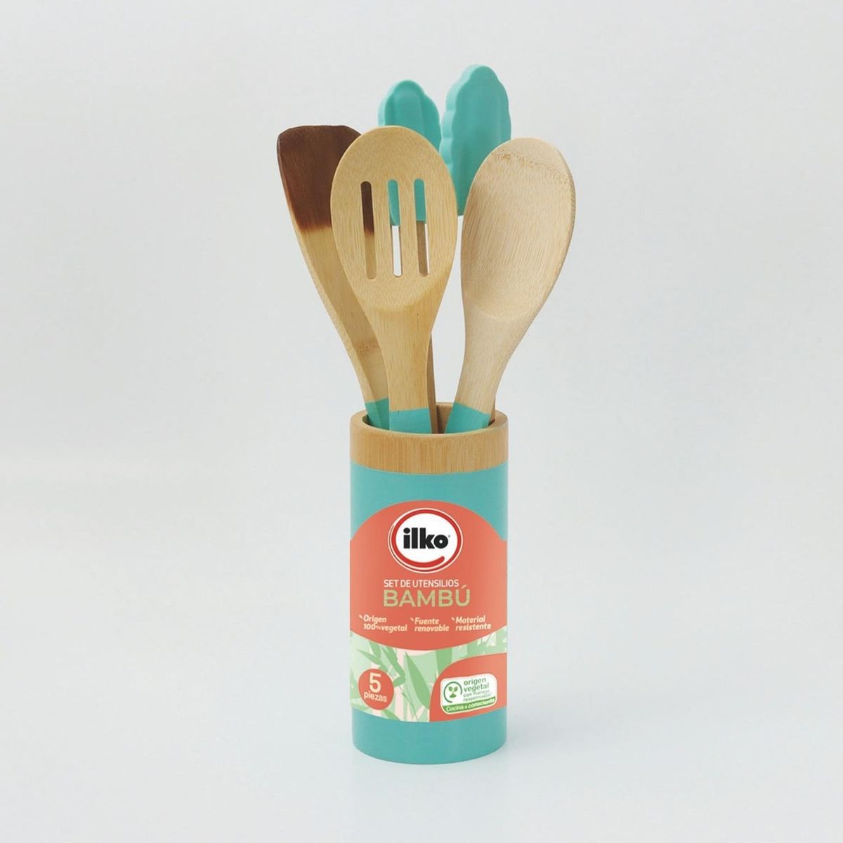 ILKO - Set 4 Utensilios Bambu Menta Ilko