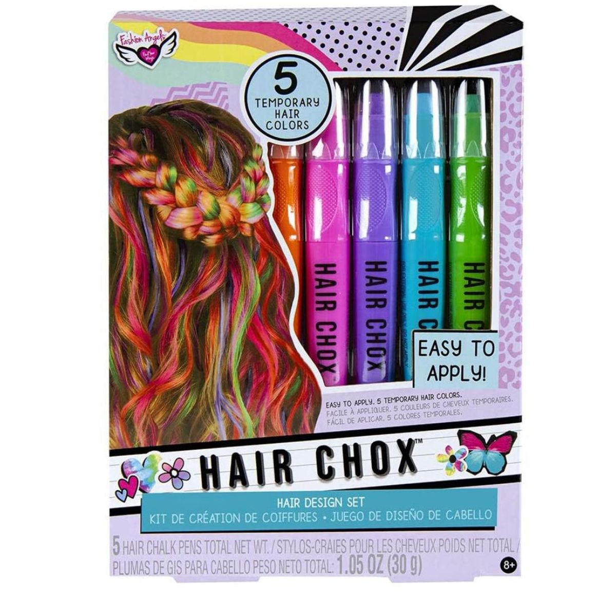 FASHION ANGELS - Lápices Tiza para el Pelo Fashion Angels Colores Vibrantes