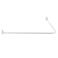 BARRA CORTINA CURVA 90X90 CM BLANCO