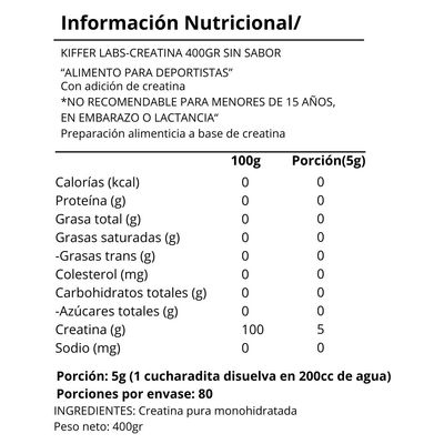 Imagen 2 del producto Creatina creax monohidratada 400 gr 80 servicios -
