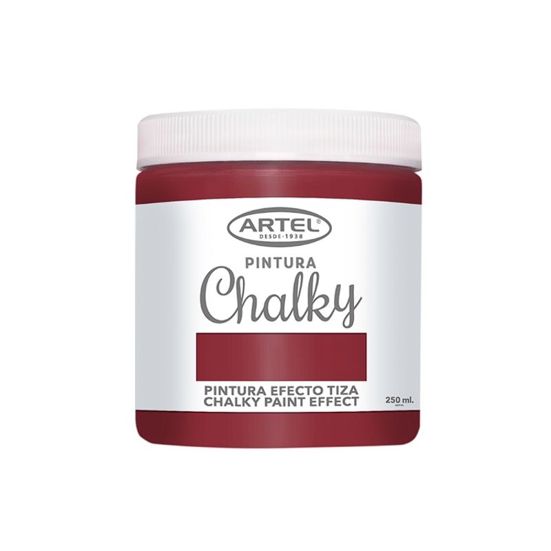 ARTEL - Pintura Chalky a la Tiza 250ml Rojo Cereza