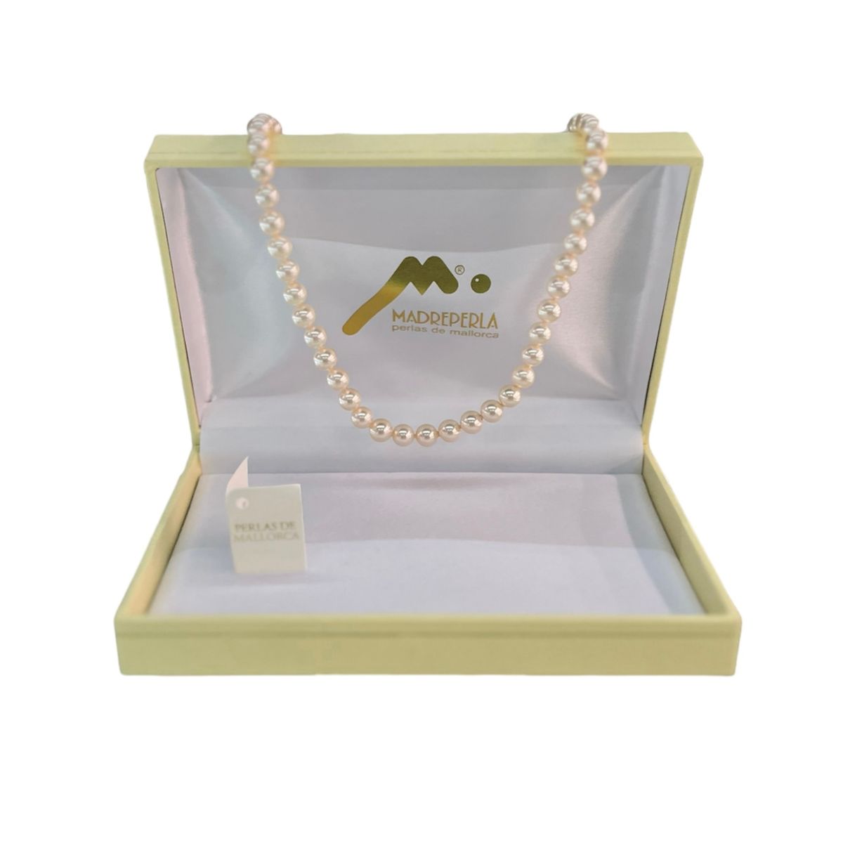 MALLORCA - Collar de Perlas (6mm) de Mallorca Enchapado en Oro 40 cm
