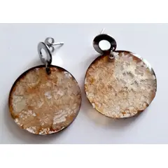 CATHALIFAUDJOYAS - Aros resina craquelados y acero