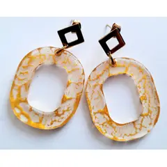 CATHALIFAUDJOYAS - Aros resina craquelados y acero