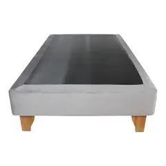 GENERICO - Base Europea para cama 1 Plaza 90x190cm FELPA GRIS