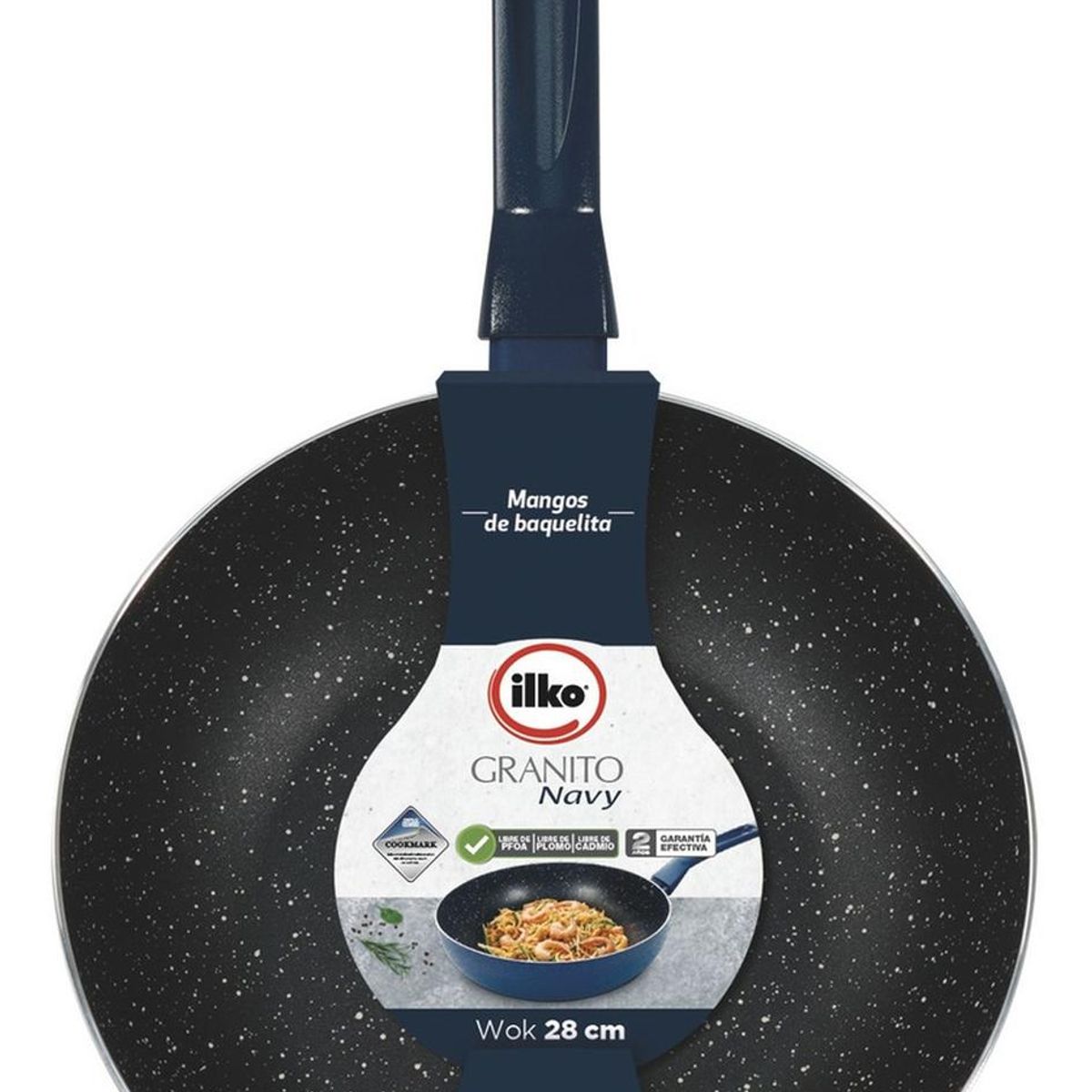 ILKO - Wok 28cm Granito Navy Ilko