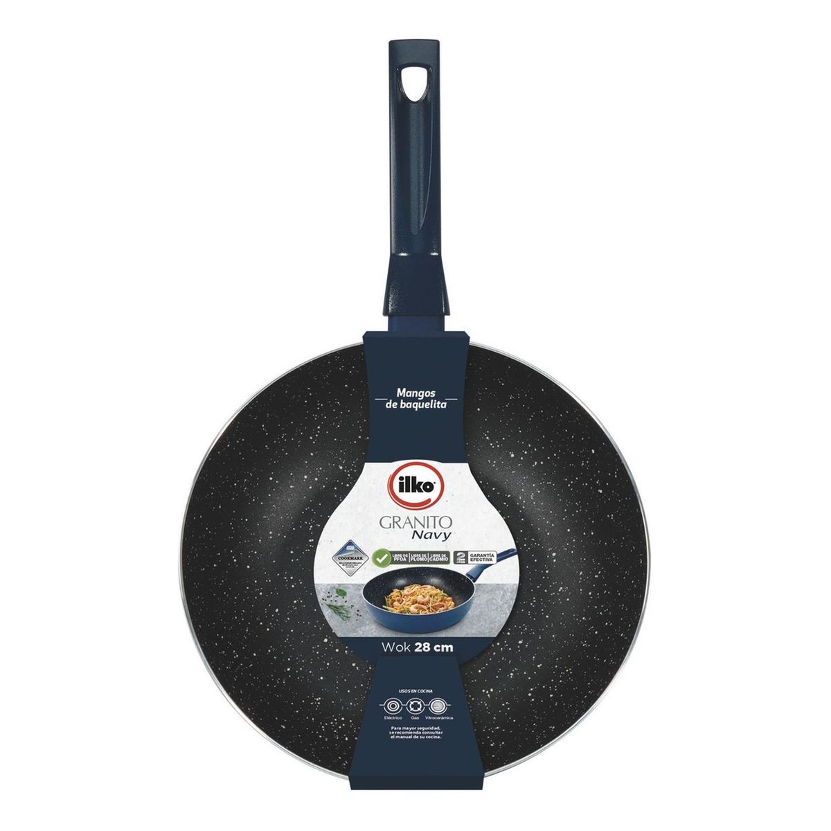 ILKO - Wok 28cm Granito Navy Ilko