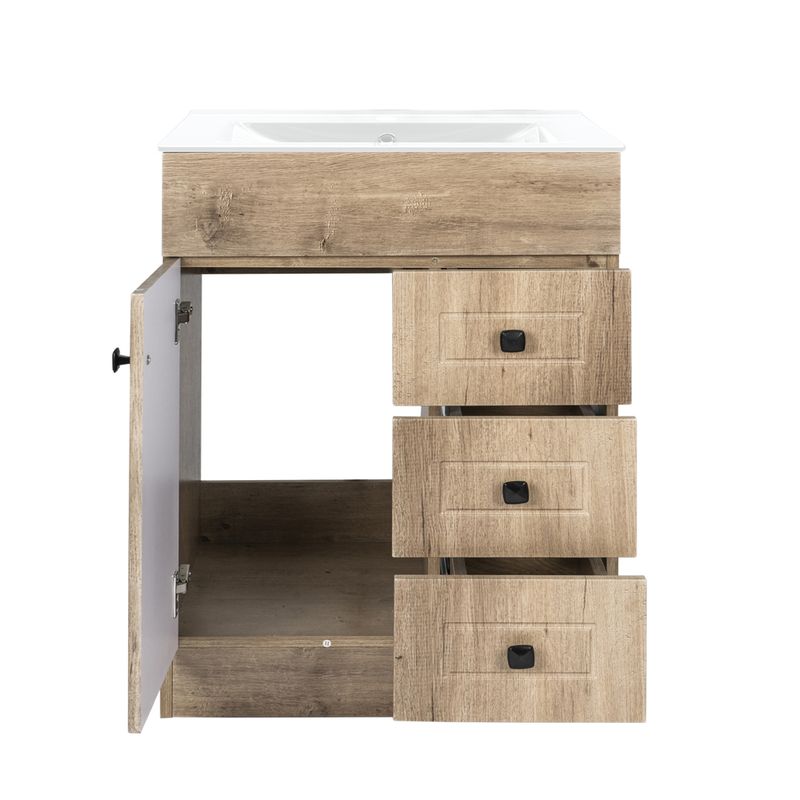 DOMSA - Kit Mueble Vanitorio Domsa B60PHN-WOOD P 60x47x80cm