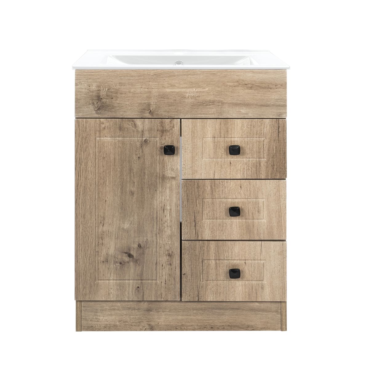 DOMSA - Kit Mueble Vanitorio Domsa B60PHN-WOOD P 60x47x80cm
