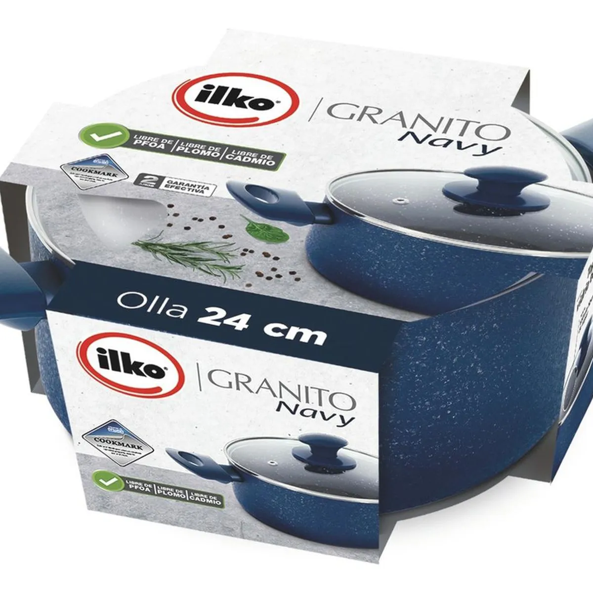 ILKO - Olla 24cm Granito Navy Ilko