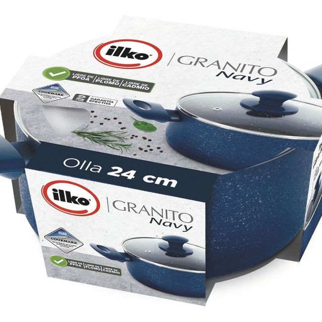 ILKO - Olla 24cm Granito Navy Ilko