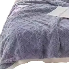 GENERICO - Frazada Con Chiporro Calentitas con diseñpo trenzado