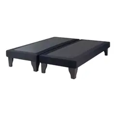 GENERICO - Base Europea para cama 2 Plazas 150x190cm FELPA NEGRA