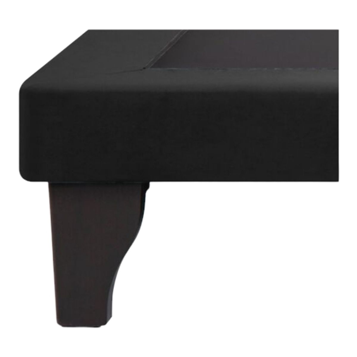 GENERICO - Base Europea para cama 2 Plazas 150x190cm FELPA NEGRA