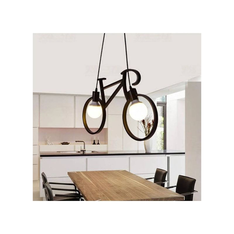 GENERICO - Lampara Colgante Techo  Bicicleta- Pack 2 unidades
