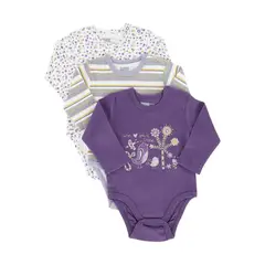 MOTA - Body manga larga alodon packx3 mt4728