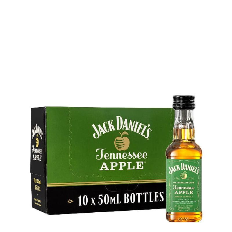 JACK DANIELS - Pack 10 Miniaturas Jack Daniels Apple 50 ml
