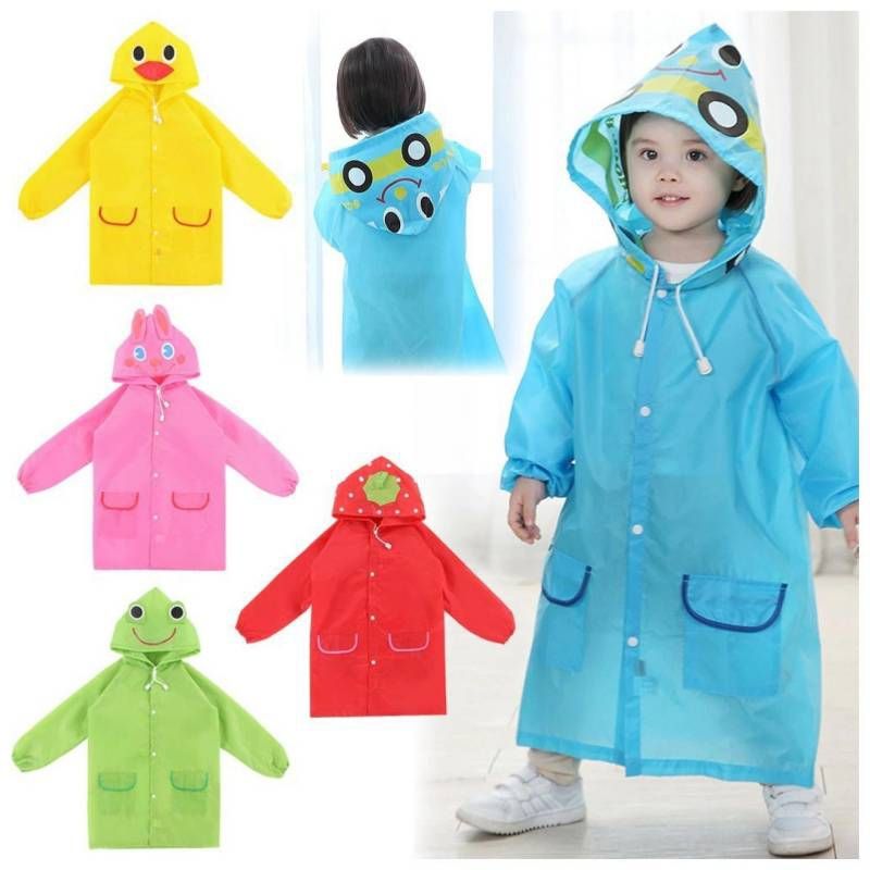 GENERICO - Poncho Impermeable Con Gorro Para Lluvia Infantil