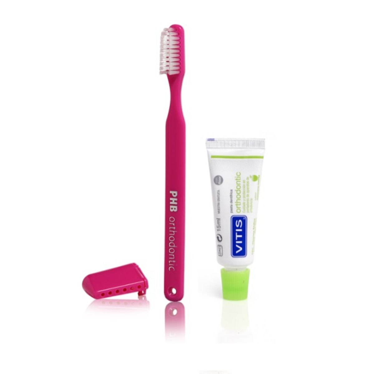 PHB - Cepillo PHB Orthodontic + Mini Pasta 15 ml Pack x10 Unidades