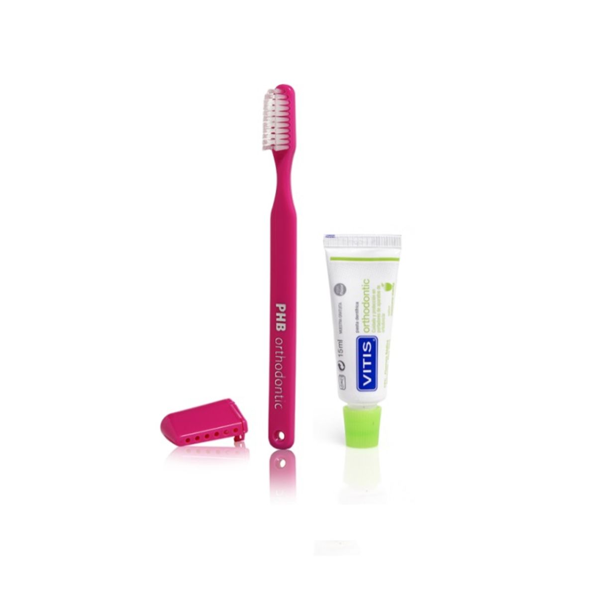 PHB - Cepillo PHB Orthodontic + Mini Pasta 15 ml Pack x10 Unidades