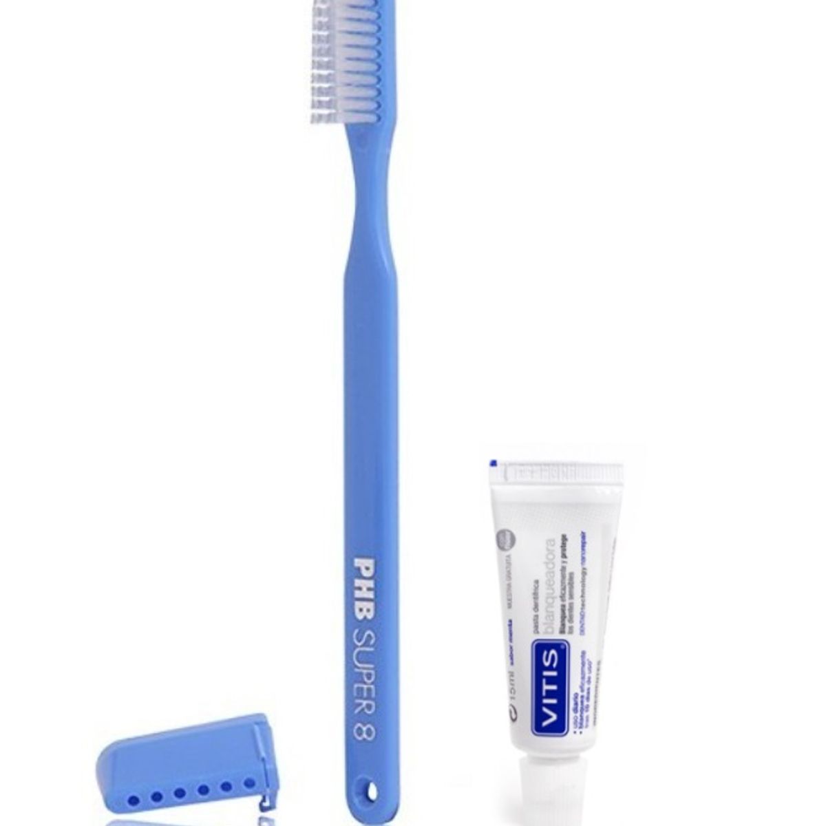PHB - Cepillo PHB Súper 8 + Mini Pasta 15ml Pack x10 Unidades