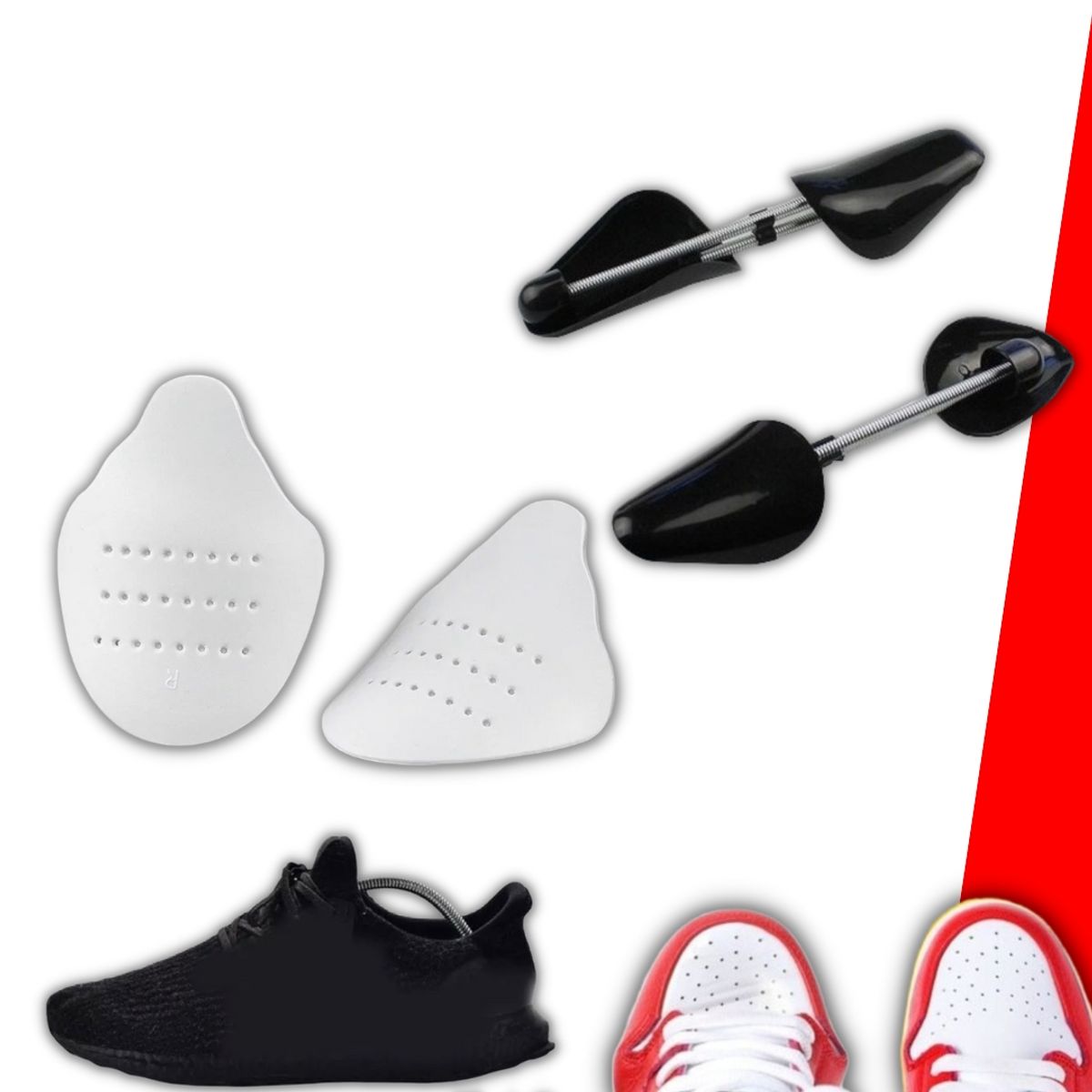 GENERICO - Pack Shield Goma Protector Anti-arruga Hormador Zapatillas