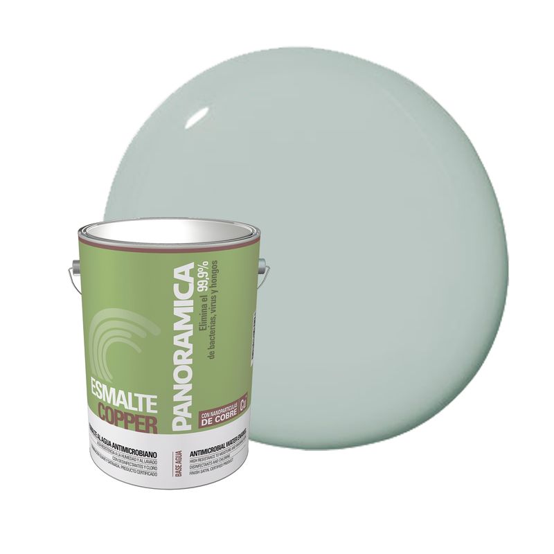 PINTURAS PANORAMICA LTDA - Esmalte al Agua con Cobre Satinado Ceniza Activa Galón