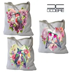 GENERICO - 3 BOLSOS COBRE COLIBRÍ CORAZÓN